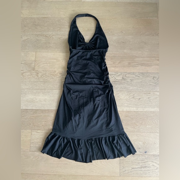 Vintage Marciano 90s Halter Black Dress - Picture 3 of 5